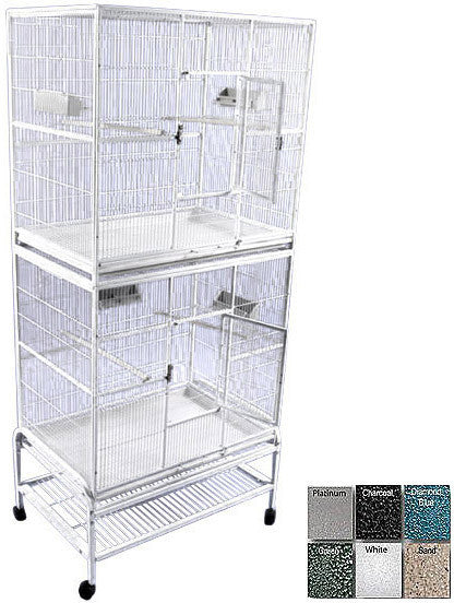 A&e Cage 13221-2 Platinum 32"x21" Double Stack Flight Cage