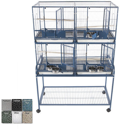 A&e Cage 4020-2 Black 4 Unit Cage With Stand And Removable Divider