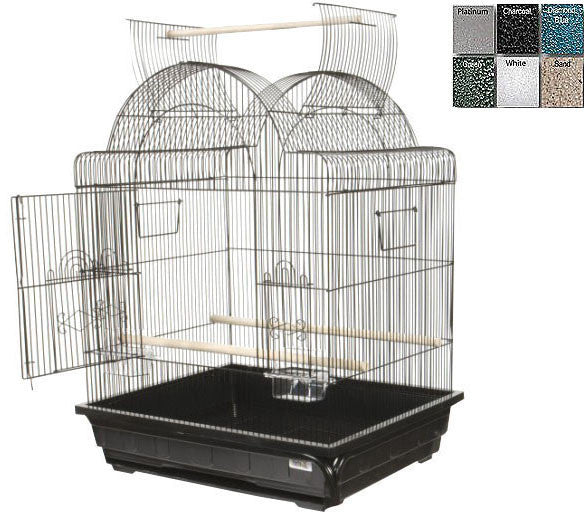 A&e Cage Ae29629 Ivory 2 Pack Of 25"x21" Victorian Open Top Cage