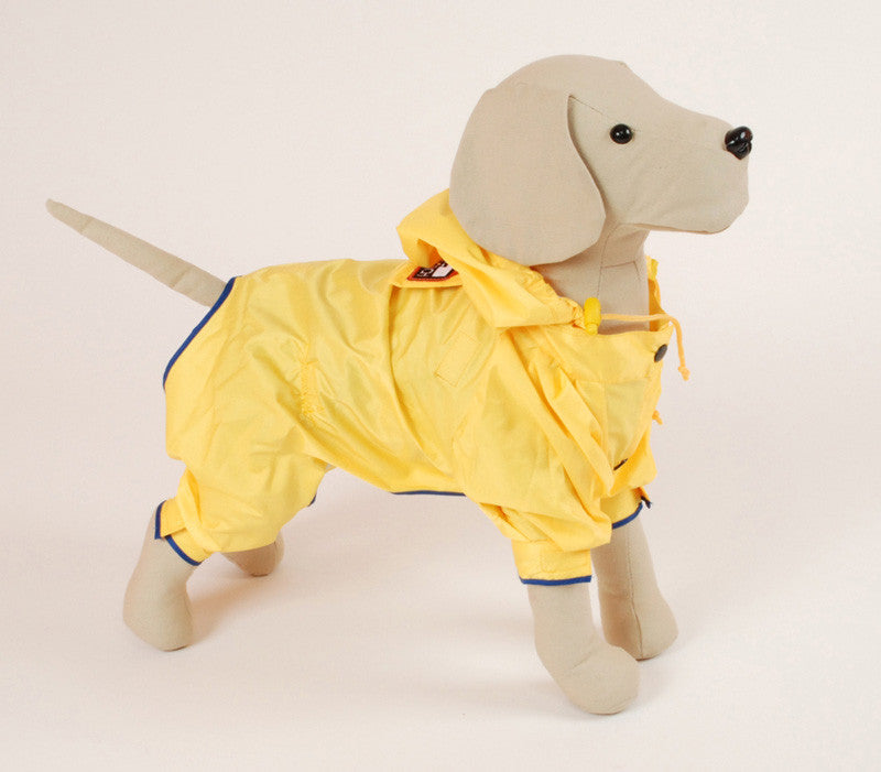 Pet Ego Dogrich Rainforest Yellow Raincoat Size 8