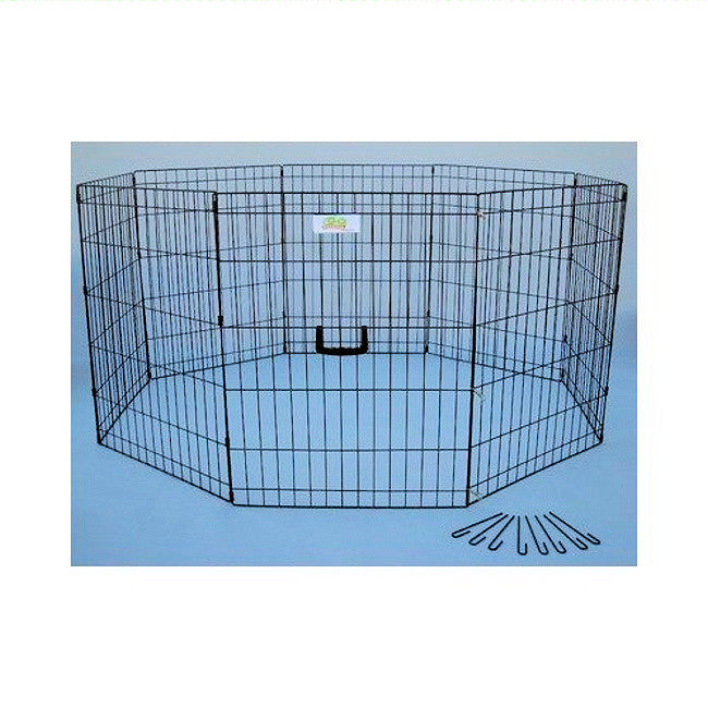 Gopetclub Pet Exercise Play Pen Black 24" (gdp1024)