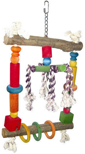 A&e Cage Hb117 Natural Wood Swing With Rope