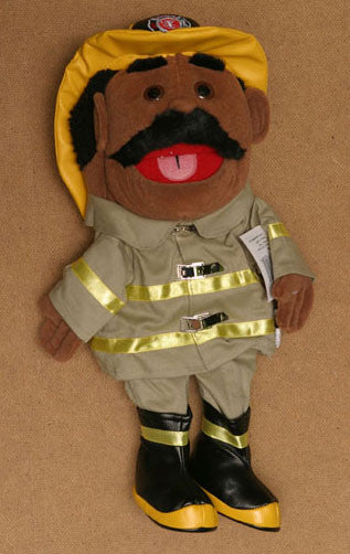 14" Firefighter Glove Puppet White