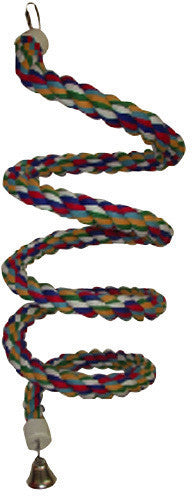 A&e Cage Hb556 Extra Large Rainbow Cotton Rope Boing With Bell