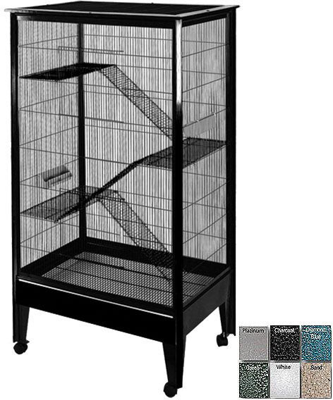 A&e Cage Sa3221h Bk/pl Large - 4 Level Small Animal Cage On Casters