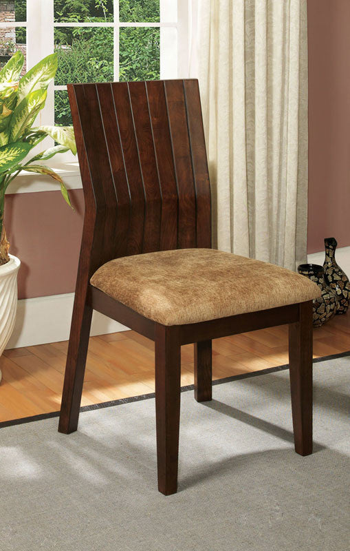 Furniture Of America Idf-3332sc Padded Seat Walnut Dining Chair (set Of 2)