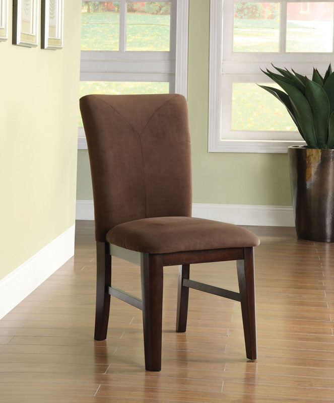 Furniture Of America Idf-3773sc Espresso Leatherette Parson Dining Chair (set Of 2)