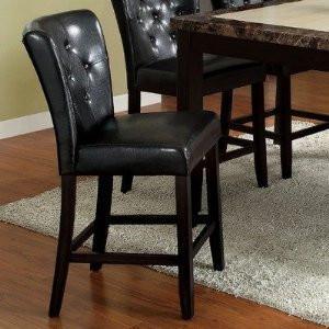 Furniture Of America Idf-3871bk-pc Dark Espresso Leatherette Counter Height Chair (set Of 2)