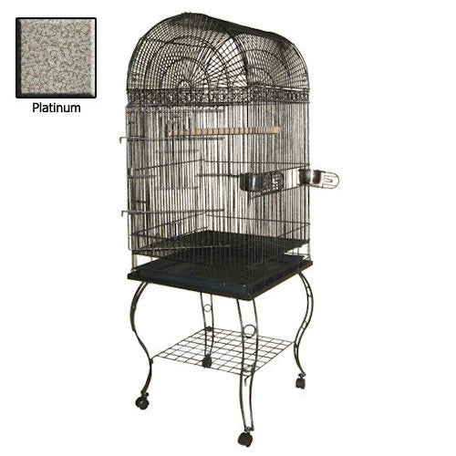 Victorian Dome Top Bird Cage - Platinum