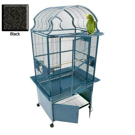 Small Fan Top Bird Cage - Black