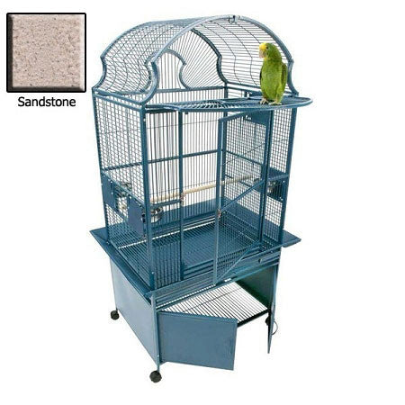 Small Fan Top Bird Cage - Sandstone