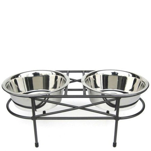 Mesh Elevated Double Dog Bowl - Small