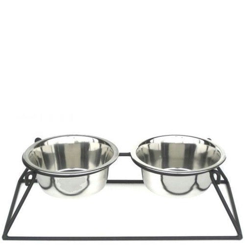 Pyramid Elevated Double Dog Feeder - Medium