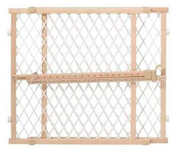 Evenflo G202 Position And Lock Gate Clear Wood / White Mesh