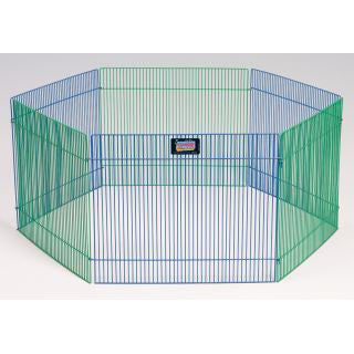 Small Pet Playpen 6 Panels 15h X 19w Appropriate For Hamsters, Gerbils, Guinnea Pigs And Other Non-jumping Small Animals