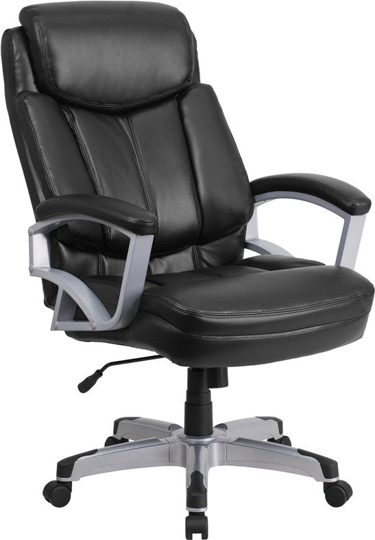 Flash Furniture Go-1850-1-lea-gg Hercules Series 500 Lb. Capacity Big & Tall Black Leather Executive Office Chair