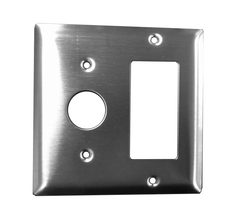 Amba Products Aj-dgp-s Jeeves Double Gang Plate - Stainless Steel