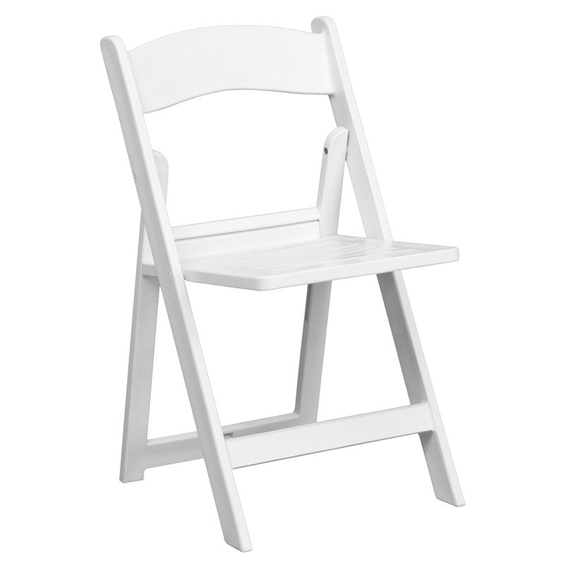 Flash Furniture Le-l-1-wh-slat-gg Hercules Series 1000 Lb. Capacity White Resin Folding Chair With Slatted Seat