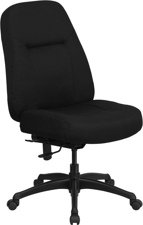 Hercules Series 400 Lb. Capacity High Back Big & Tall Black Fabric Office Chair With Extra Wide Seat Wl-726mg-bk-gg By Flash Furniture