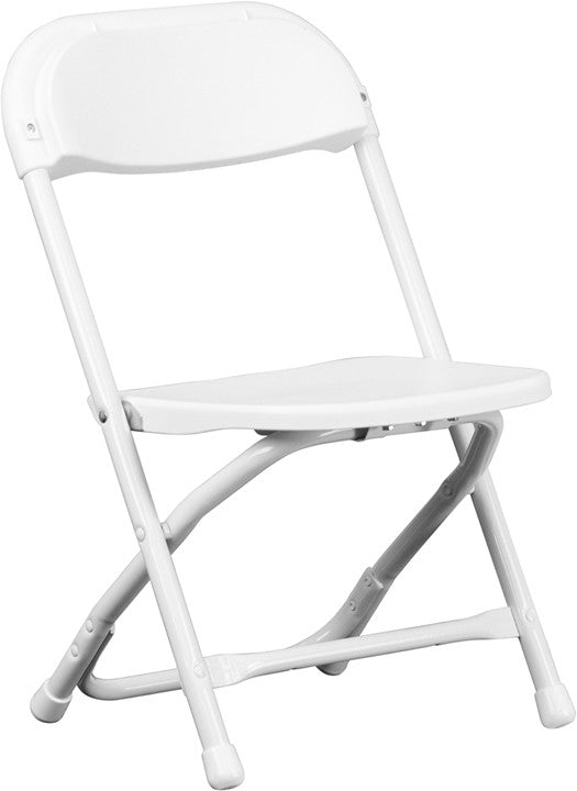 Flash Furniture Y-kid-wh-gg Kids White Plastic Folding Chair