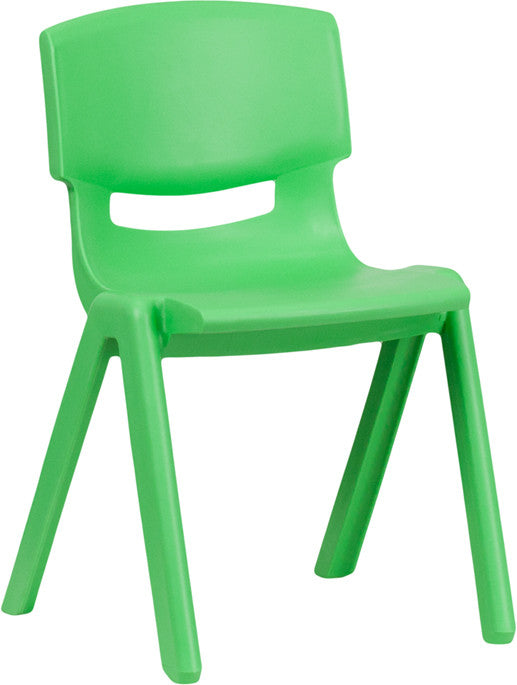 Flash Furniture Yu-ycx-004-green-gg Green Plastic Stackable School Chair With 13.25