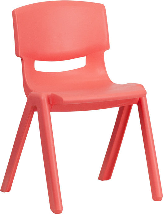 Flash Furniture Yu-ycx-004-red-gg Red Plastic Stackable School Chair With 13.25