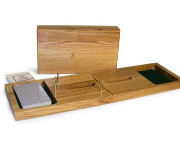 Folding Oak Cribbage Set 33555