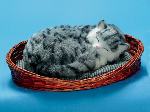 Furry Animal Kingdom Handmade Synthetic Breathing Cat Cb173gy
