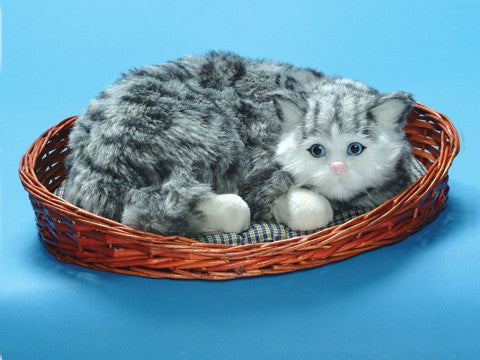 Furry Animal Kingdom Handmade Synthetic Breathing Cat Cb172gy