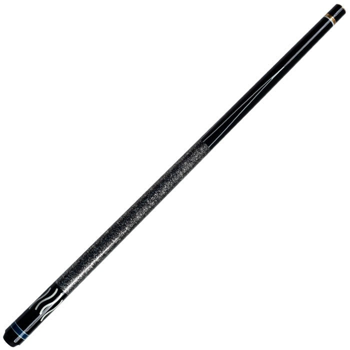 Trademark Commerce 40-598blk Black Wave Designer 2 Piece Pool Cue With Case By Tgt