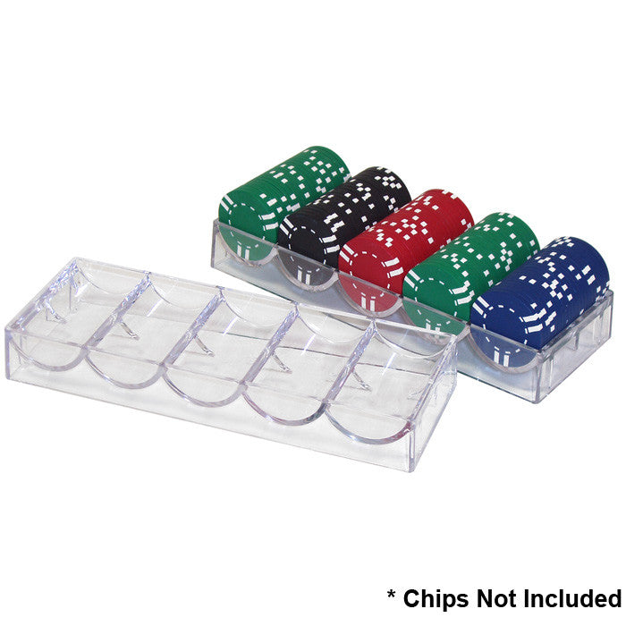 Trademark Commerce 10-5030-10 10 Clear Acrylic Poker Chip Racks