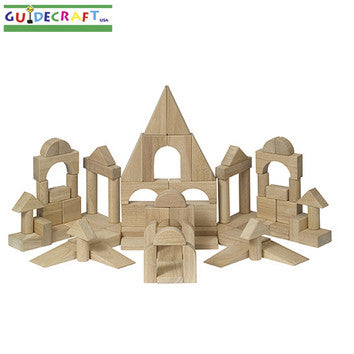 Guidecraft 76 Pc. Hardwood Unit Deluxe Block Set