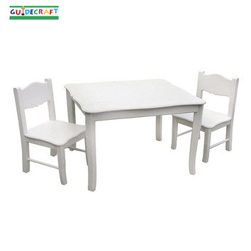 Guidecraft Classic White Table & Chairs Set