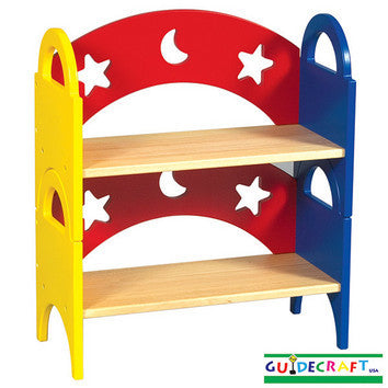 Guidecraft Moon & Stars Stacking Bookshelves