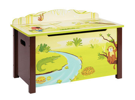 Guidecraft G86904 Jungle Party Toy Box