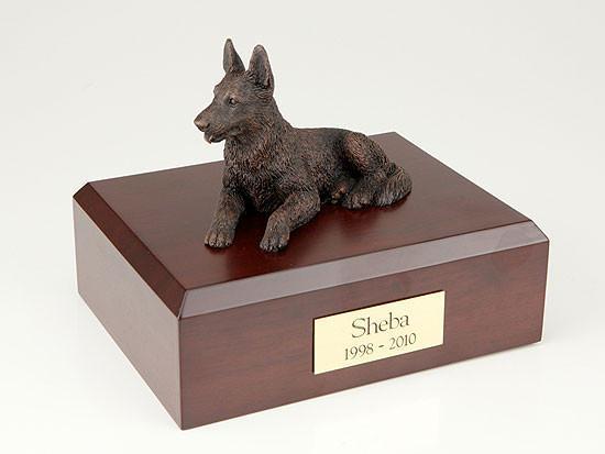 German Shepherd, Bronze Tr200-431 Figurine Urn