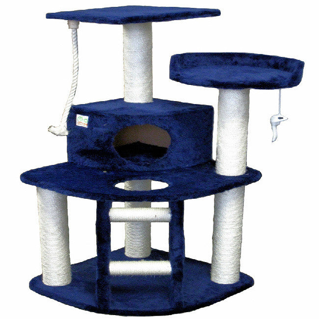 Gopetclub Cat Tree Furniture Blue 47" (f10)