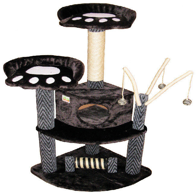 Gopetclub Cat Tree Furniture Black 50" (f19)