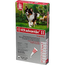 K9 Advantix Ii 21-55-lbs Red 4 Pack