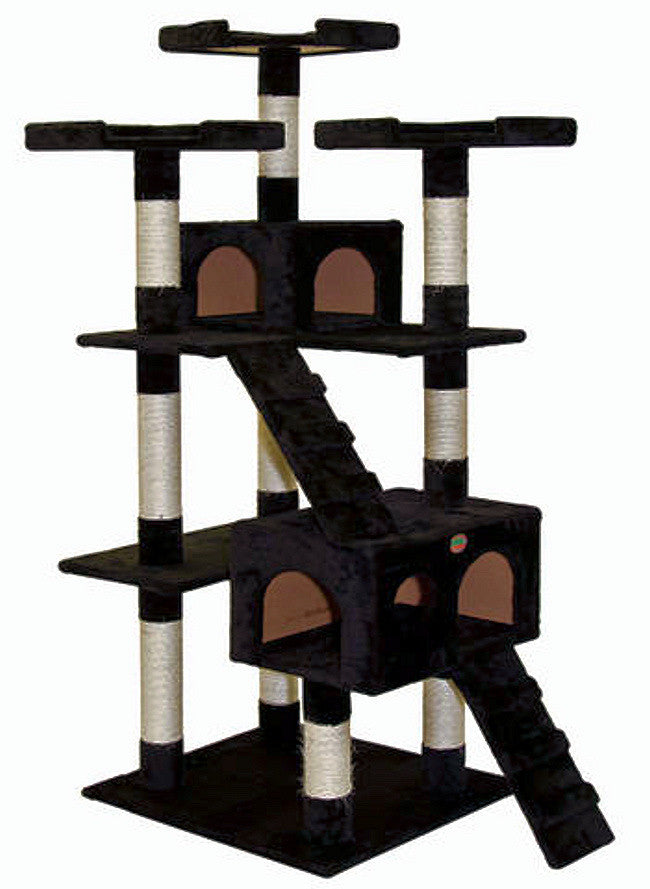 Gopetclub Cat Tree Furniture Black 72" (f2083)