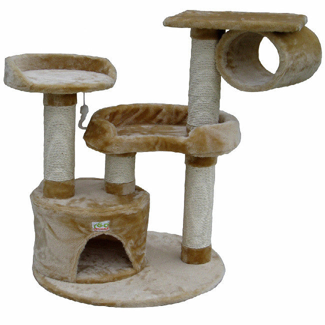 Gopetclub Cat Tree Furniture Beige 39" (f21)