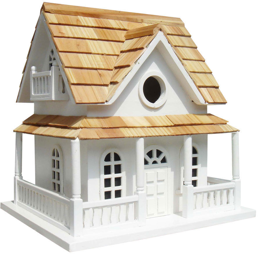 Classic Series Cape May Cottage Birdhouse (white) By Home Bazaar (hb-2022mws)