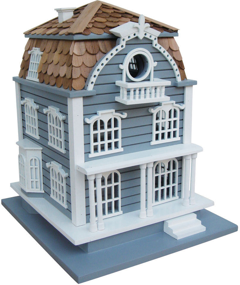 Signature Series Sag Harbor Birdhouse - Blue With Mansard Roof By Home Bazaar (hb-2031)