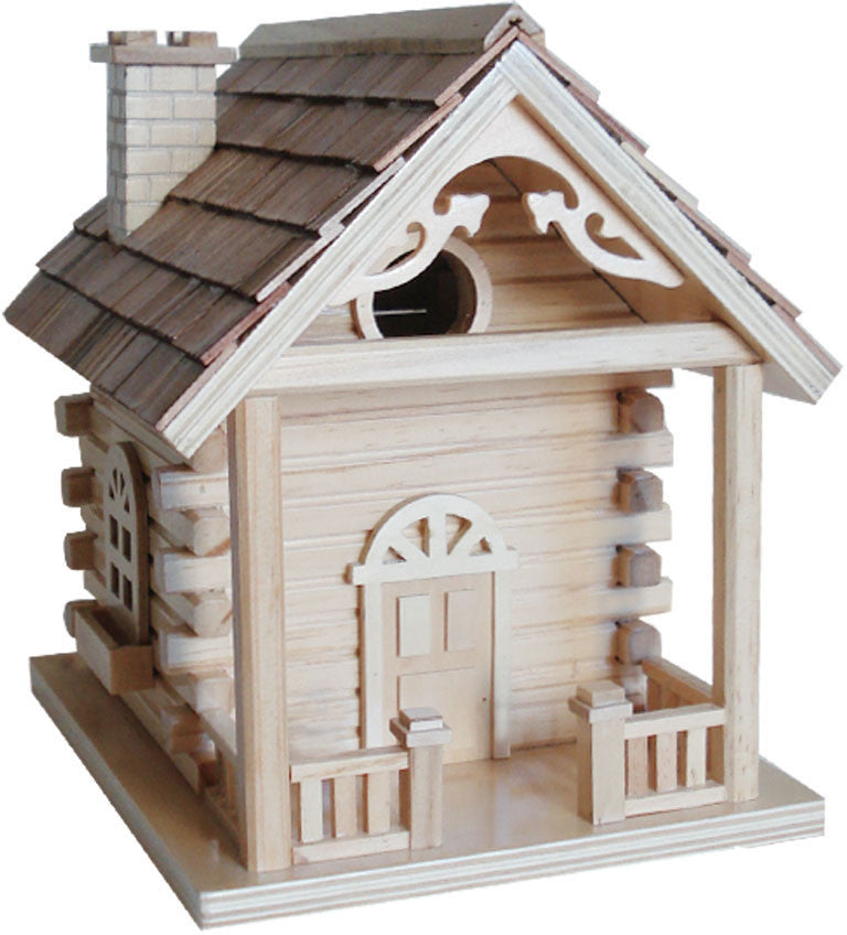 Classic Series Cabin Birdhouse (natural) By Home Bazaar (hb-2098ns)