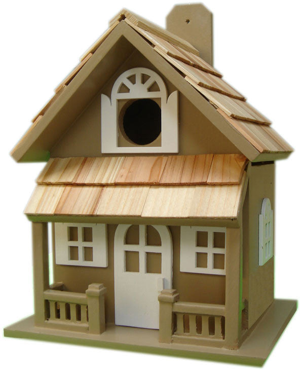 Nestling Series Country Cottage Birdhouse (taupe) By Home Bazaar (hb-7001brs)