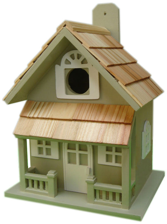 Nestling Series Country Cottage Birdhouse (green) By Home Bazaar (hb-7001gs)