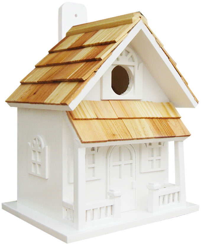 Nestling Series Country Cottage Birdhouse (white) By Home Bazaar (hb-7001ws)