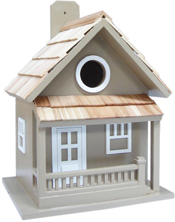 Nestling Series Little Cabin Birdhouse (taupe) By Home Bazaar (hb-7028brs)