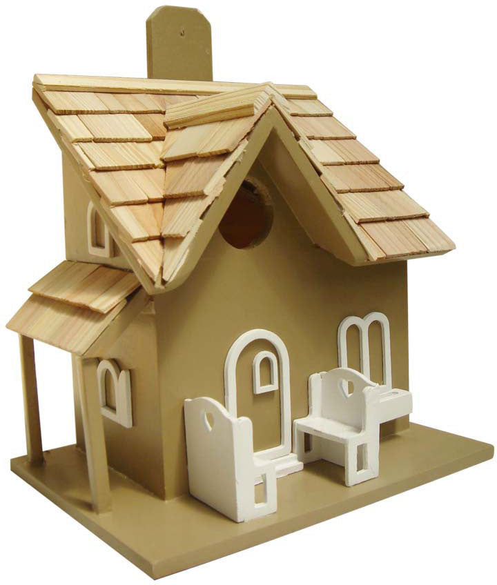 Nestling Series Little Retreat Birdhouse (taupe) By Home Bazaar (hb-7039brs)