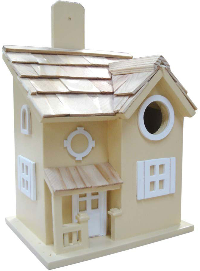 Nestling Series Nestling Cottage Birdhouse (yellow) By Home Bazaar (hb-7041ys)